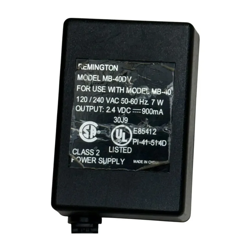 Remington MB-40DV Power Supply Charger Adapter MB-40 2.4V